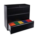 Lateral File, 3 Legal-letter-a4-a5-size File Drawers, Black, 42" X 18" X 39.5"