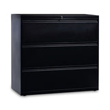 Lateral File, 3 Legal-letter-a4-a5-size File Drawers, Black, 42" X 18" X 39.5"