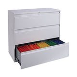 Lateral File, 3 Legal-letter-a4-a5-size File Drawers, Light Gray, 42" X 18" X 39.5"