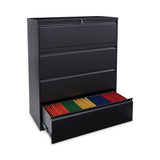 Lateral File, 4 Legal-letter-a4-a5-size File Drawers, Charcoal, 42" X 18" X 52.5"