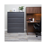 Lateral File, 4 Legal-letter-a4-a5-size File Drawers, Charcoal, 42" X 18" X 52.5"