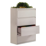 Lateral File, 4 Legal-letter-size File Drawers, Light Gray, 42" X 18" X 52.5"