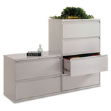 Lateral File, 4 Legal-letter-size File Drawers, Light Gray, 42" X 18" X 52.5"