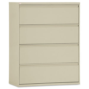 Lateral File, 4 Legal-letter-size File Drawers, Putty, 42" X 18" X 52.5"