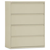 Lateral File, 4 Legal-letter-size File Drawers, Putty, 42" X 18" X 52.5"