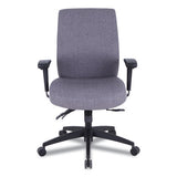 Alera Wrigley Series 24-7 High Performance Mid-back Multifunction Task Chair, Up To 275 Lbs, Gray Seat-back, Black Base