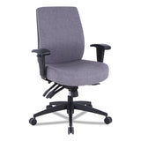 Alera Wrigley Series 24-7 High Performance Mid-back Multifunction Task Chair, Up To 275 Lbs, Gray Seat-back, Black Base