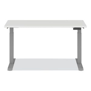 Adaptivergo Three-stage Electric Height-adjustable Table W-memory Controls, Top-base Bundle, 30" To 49", White Top-gray Base