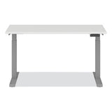Adaptivergo Three-stage Electric Height-adjustable Table W-memory Controls, Top-base Bundle, 30" To 49", White Top-gray Base