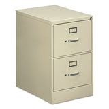 Two-drawer Economy Vertical File, 2 Letter-size File Drawers, Putty, 15" X 25" X 29"