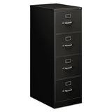 Economy Vertical File, 4 Letter-size File Drawers, Black, 15" X 25" X 52"