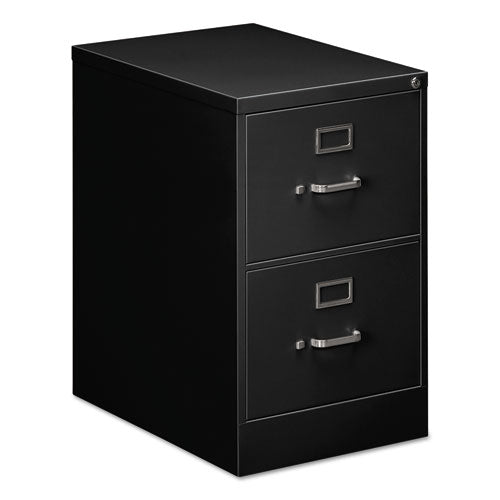 Two-drawer Economy Vertical File, 2 Legal-size File Drawers, Black, 18.25