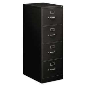 Economy Vertical File, 4 Legal-size File Drawers, Black, 18.25" X 25" X 52"