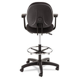 Alera Interval Series Swivel Task Stool, 33.26" Seat Height, Supports Up To 275 Lbs, Black Seat-black Back, Black Base