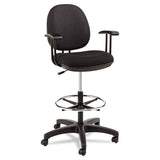 Alera Interval Series Swivel Task Stool, 33.26" Seat Height, Supports Up To 275 Lbs, Black Seat-black Back, Black Base