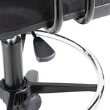 Alera Interval Series Swivel Task Stool, 33.26" Seat Height, Supports Up To 275 Lbs, Black Seat-black Back, Black Base