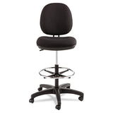 Alera Interval Series Swivel Task Stool, 33.26" Seat Height, Supports Up To 275 Lbs, Black Seat-black Back, Black Base