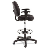 Alera Interval Series Swivel Task Stool, 33.26" Seat Height, Supports Up To 275 Lbs, Black Seat-black Back, Black Base