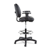 Alera Interval Series Swivel Task Stool, 33.26" Seat Height, Supports Up To 275 Lbs, Black Seat-black Back, Black Base