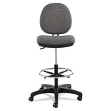 Alera Interval Series Swivel Task Stool, 33.26" Seat Height, Supports Up To 275 Lbs, Graphite Gray Seat-back, Black Base