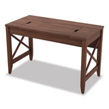 Sit-to-stand Table Desk, 47.25w X 23.63d X 29.5 To 43.75h, Modern Walnut
