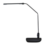 Led Desk Lamp With Interchangeable Base Or Clamp, 5.13"w X 21.75"d X 21.75"h, Black