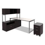 Alera Open Office Desk Series Adjustable O-leg Desk Base, 24" Deep, Silver