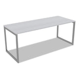 Alera Open Office Desk Series Adjustable O-leg Desk Base, 30" Deep, Silver