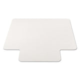 All Day Use Non-studded Chair Mat For Hard Floors, 36 X 48, Lipped, Clear