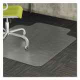 Moderate Use Studded Chair Mat For Low Pile Carpet, 46 X 60, Rectangular, Clear