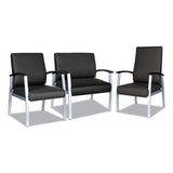 Alera Metalounge Series Bariatric Guest Chair, 30.51'' X 26.96'' X 33.46'', Black Seat-black Back, Silver Base