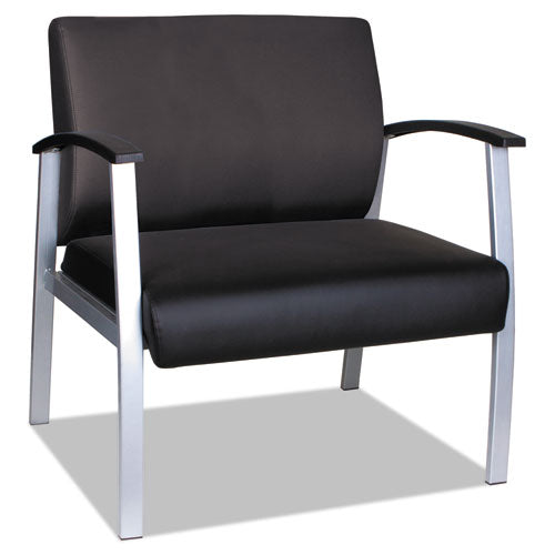 Alera Metalounge Series Bariatric Guest Chair, 30.51'' X 26.96'' X 33.46'', Black Seat-black Back, Silver Base