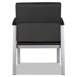 Alera Metalounge Series Mid-back Guest Chair, 24.60'' X 26.96'' X 33.46'', Black Seat-black Back, Silver Base