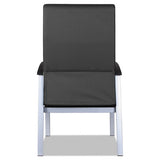 Alera Metalounge Series High-back Guest Chair, 24.6'' X 26.96'' X 42.91'', Black Seat-black Back, Silver Base
