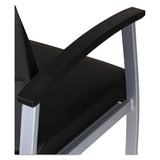 Alera Metalounge Series High-back Guest Chair, 24.6'' X 26.96'' X 42.91'', Black Seat-black Back, Silver Base