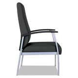 Alera Metalounge Series High-back Guest Chair, 24.6'' X 26.96'' X 42.91'', Black Seat-black Back, Silver Base