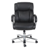 Alera Maxxis Series Big And Tall Bonded Leather Chair, Supports Up To 450 Lbs, Black Seat-black Back, Chrome Base