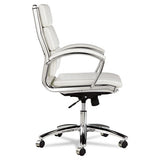 Alera Neratoli Mid-back Slim Profile Chair, Supports Up To 275 Lbs, White Seat-white Back, Chrome Base