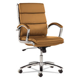 Alera Neratoli Mid-back Slim Profile Chair, Supports Up To 275 Lbs, White Seat-white Back, Chrome Base
