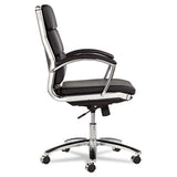 Alera Neratoli Mid-back Slim Profile Chair, Supports Up To 275 Lbs, Black Seat-black Back, Chrome Base