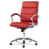 Alera Neratoli Mid-back Slim Profile Chair, Supports Up To 275 Lbs, Red Seat-red Back, Chrome Base
