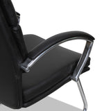 Alera Neratoli Slim Profile Guest Chair, 23.81'' X 27.16'' X 36.61'', Black Seat-black Back, Chrome Base