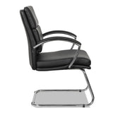 Alera Neratoli Slim Profile Guest Chair, 23.81'' X 27.16'' X 36.61'', Black Seat-black Back, Chrome Base