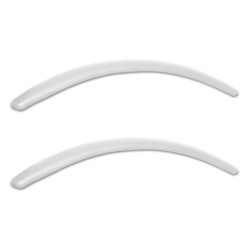 Alera Neratoli Series Replacement Arm Pads, Leather, 1.77w X .59d X 15.15h, White, 1 Pair