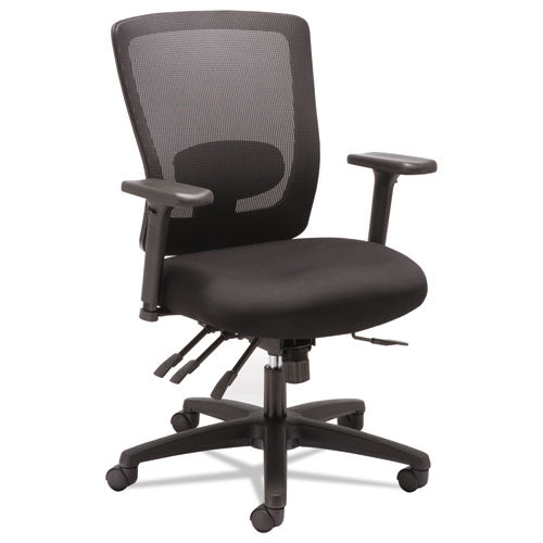 Alera Envy Series Mesh Mid-back Multifunction Chair, Supports Up To 250 Lbs., Black Seat-black Back, Black Base