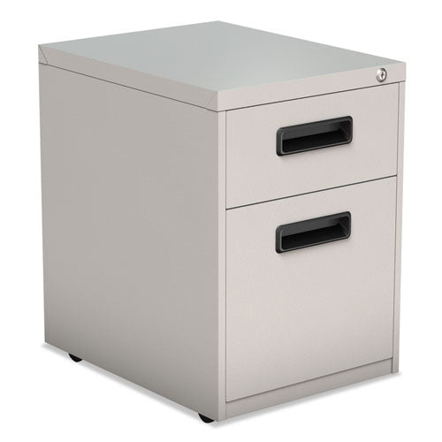 Two-drawer Metal Pedestal File, 14.96w X 19.29d X 21.65h, Light Gray