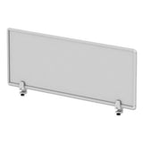 Polycarbonate Privacy Panel, 47w X 0.50d X 18h, Silver-clear