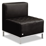 Alera Qub Series Armless L Sectional, 26.38w X 26.38d X 30.5h, Black