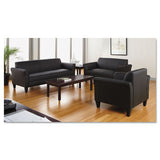 Alera Reception Lounge Furniture, Loveseat, 55.5w X 31.5d X 32h, Black