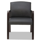 Alera Reception Lounge Wl Series Guest Chair, 24.21'' X 26.14'' X 32.67'', Black Seat-black Back, Espresso Base